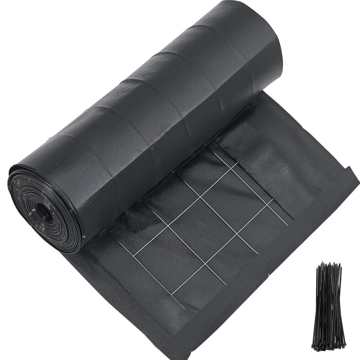 Silt Fence Fabric Roll, 2 x 100 ft Backed Wire Silt Fence, Erosion Control Fencing for Sediment Retention, Industrial Grade Temporary Tough Polypropylene Fabric for Construction Job Sites