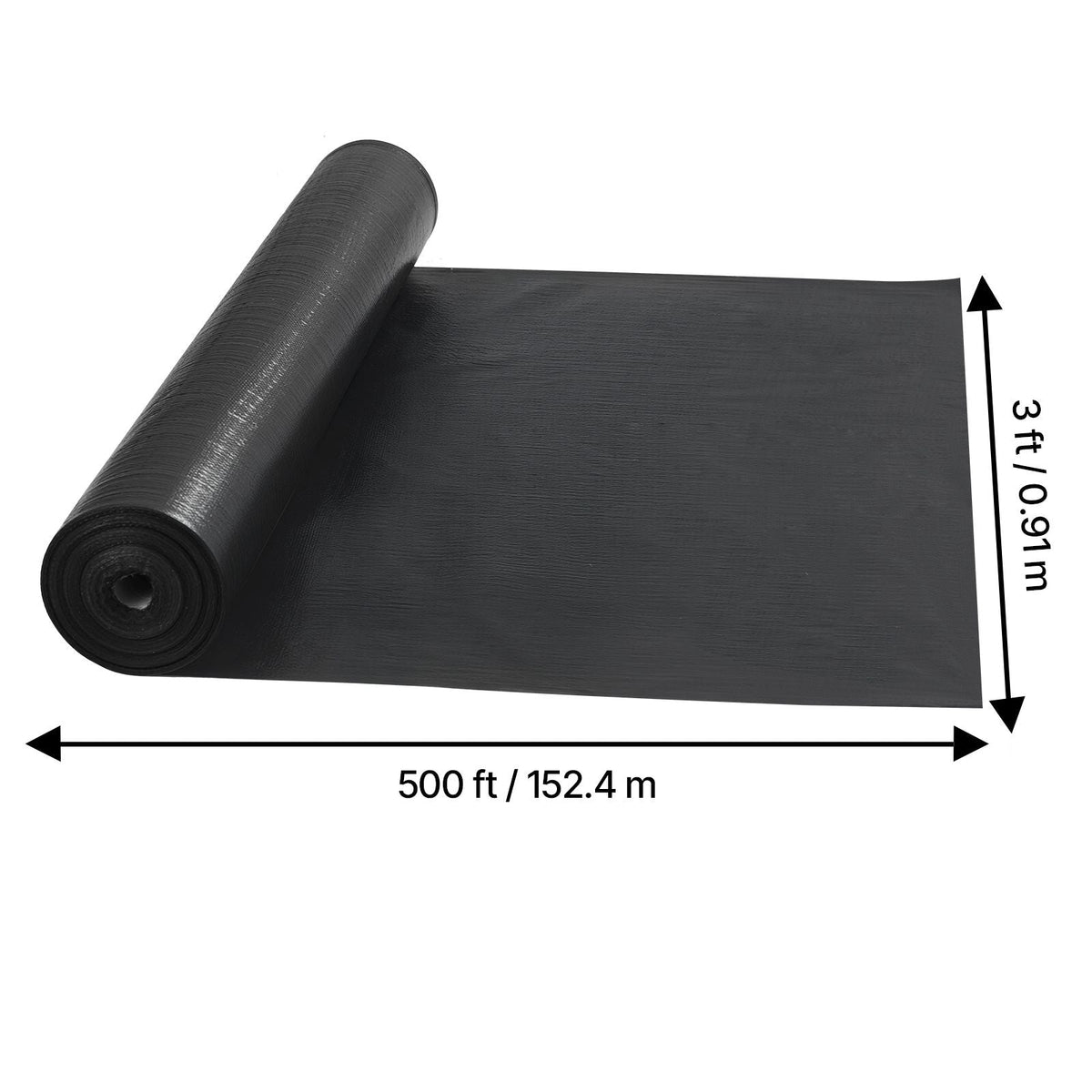 Silt Fence Fabric Roll, 3 x 500 ft Erosion Control Fencing, Industrial Grade Tough Polypropylene Fabrics for Sediment Retention, Temporary Fabric for Construction Job Sites