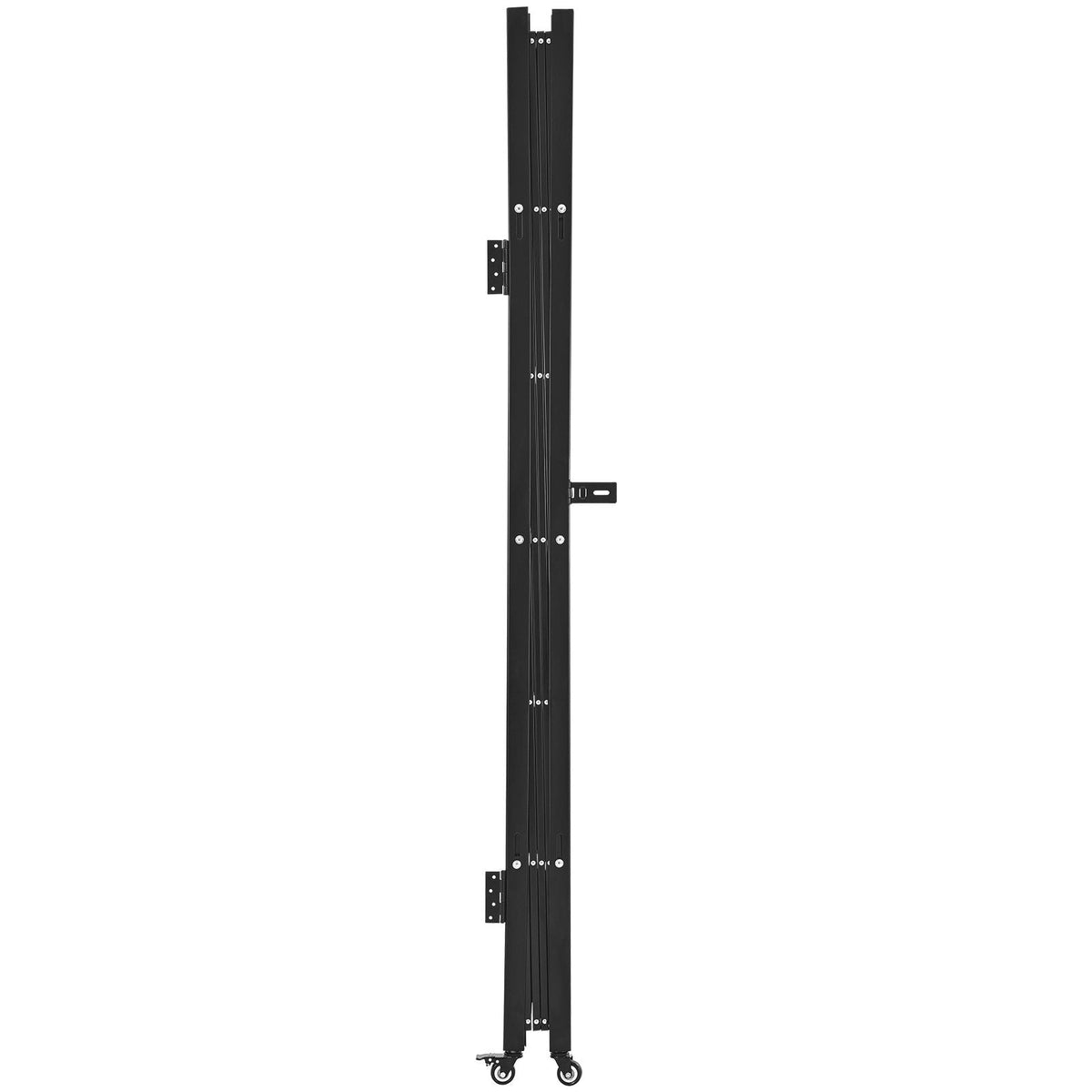 Single Folding Security Gate, Lockable Scissor Gate with 360° Swivel Casters, Outdoor Barricade Steel Retractable Gates, for Entry Security, Garage, Warehouse & Pool, 49.61 x 77.76 in (W x H)