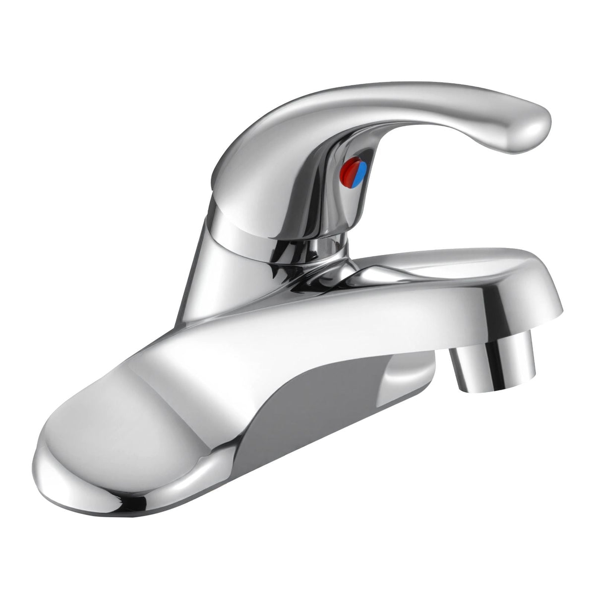 Single Handle Sink Faucet, Chrome-Plated Silver Single Handle Bathroom Faucet, Kitchen Water Faucets with Overflow 1 or 3 Hole, Suitable for Bathroom, RV, Bar Sink, Public Restroom, Press-Type