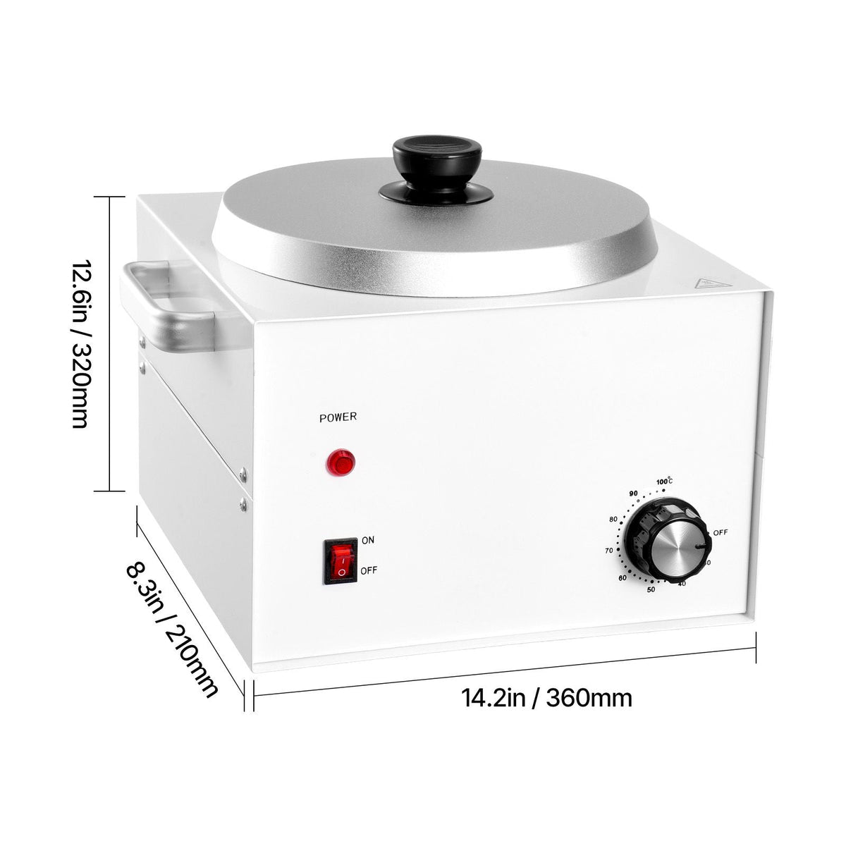 Single Pot Wax Warmer, 3000ML 300W Professional Wax Warmer for Hair Removal, 32 - 212 F Adjustable Electric Waxing Heater with 100PCS Waxing Sticks for Home Use, Beauty Salon, Spa