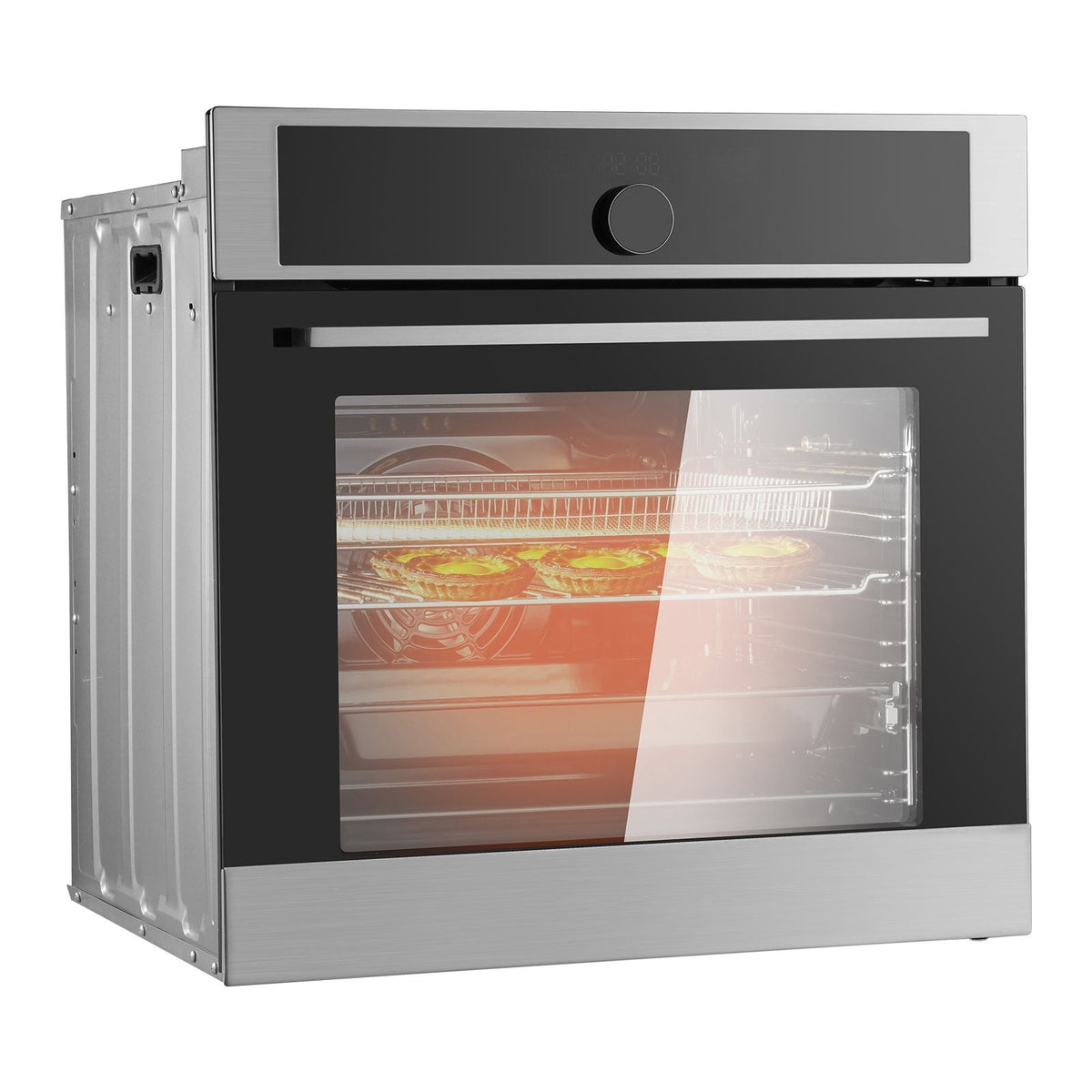 Single Wall Oven, 24" Electric Built-in Wall Oven with 16 Cooking Functions, 2.68 Cu.Ft Electric Wall Ovens with Timer, 3150W Electric Oven with Baking Rack and Tray, for Kitchen