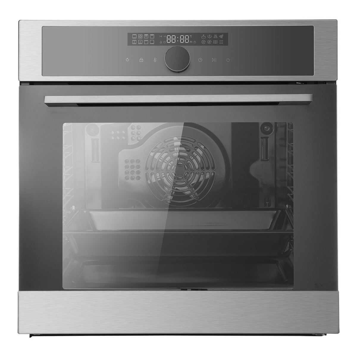 Single Wall Oven, 24" Electric Built-in Wall Oven with 16 Cooking Functions, 2.68 Cu.Ft Electric Wall Ovens with Timer, 3150W Electric Oven with Baking Rack and Tray, for Kitchen