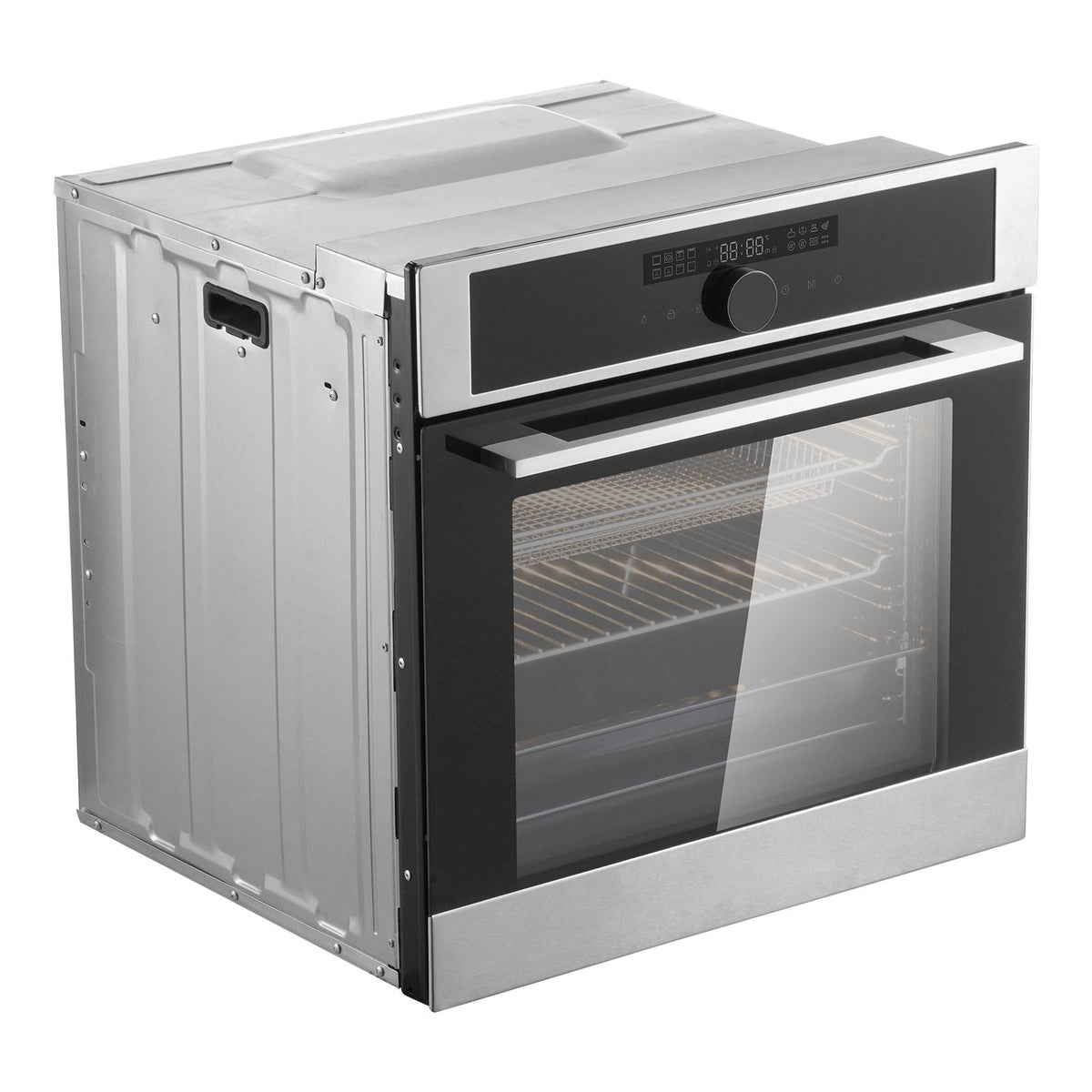 Single Wall Oven, 24" Electric Built-in Wall Oven with 16 Cooking Functions, 2.68 Cu.Ft Electric Wall Ovens with Timer, 3150W Electric Oven with Baking Rack and Tray, for Kitchen
