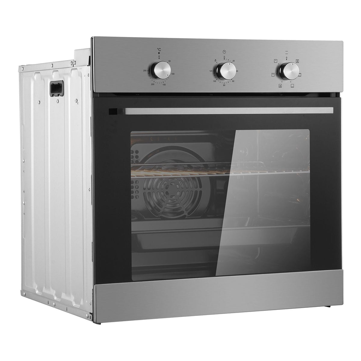 Single Wall Oven, 24" Electric Built-in Wall Oven with 6 Cooking Functions, 2.68 Cu.Ft Electric Wall Ovens with Timer, 2000W Electric Oven with Baking Rack and Tray, for Kitchen