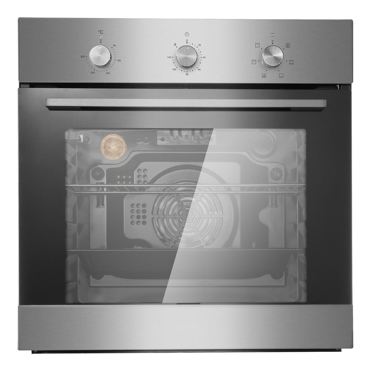 Single Wall Oven, 24" Electric Built-in Wall Oven with 6 Cooking Functions, 2.68 Cu.Ft Electric Wall Ovens with Timer, 2000W Electric Oven with Baking Rack and Tray, for Kitchen