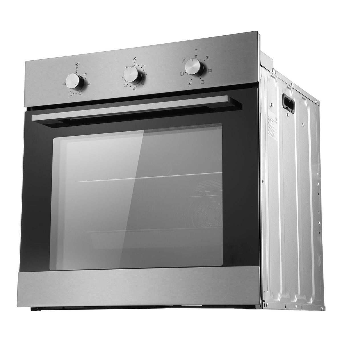 Single Wall Oven, 24" Electric Built-in Wall Oven with 6 Cooking Functions, 2.68 Cu.Ft Electric Wall Ovens with Timer, 2000W Electric Oven with Baking Rack and Tray, for Kitchen