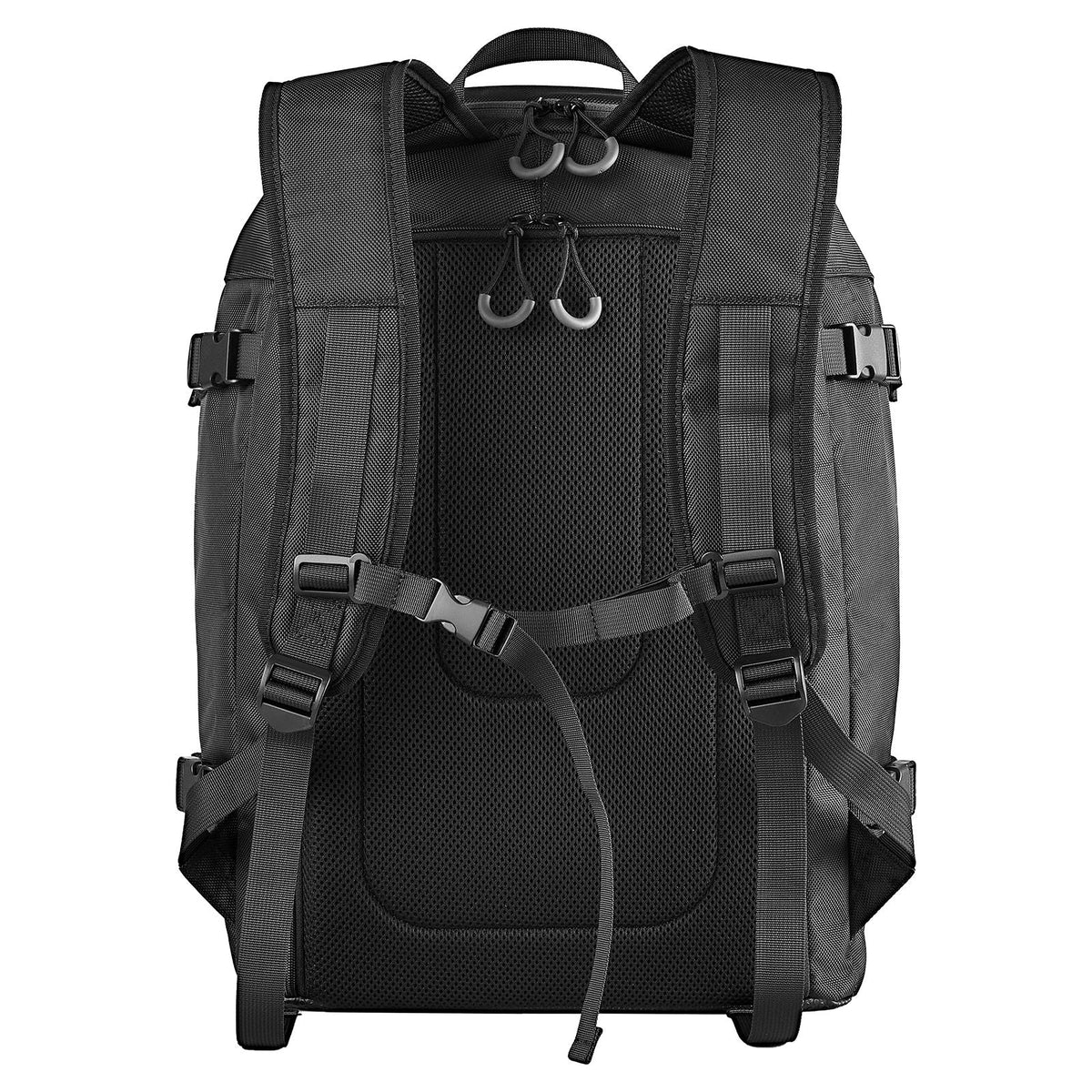 Ski Boot Bag, 55L, Snowboard Boots Travel Backpack for Men Women, with Waterproof Exterior & Bottom, Durable 1680D Oxford, Bag for Skis, Snowboard, Helmet, Goggles, Gloves, Accessories (Black)