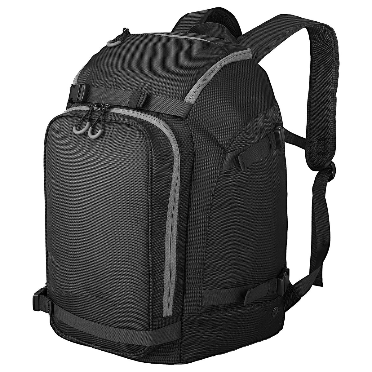 Ski Boot Bag, 55L, Snowboard Boots Travel Backpack for Men Women, with Waterproof Exterior & Bottom, Durable 1680D Oxford, Bag for Skis, Snowboard, Helmet, Goggles, Gloves, Accessories (Black)