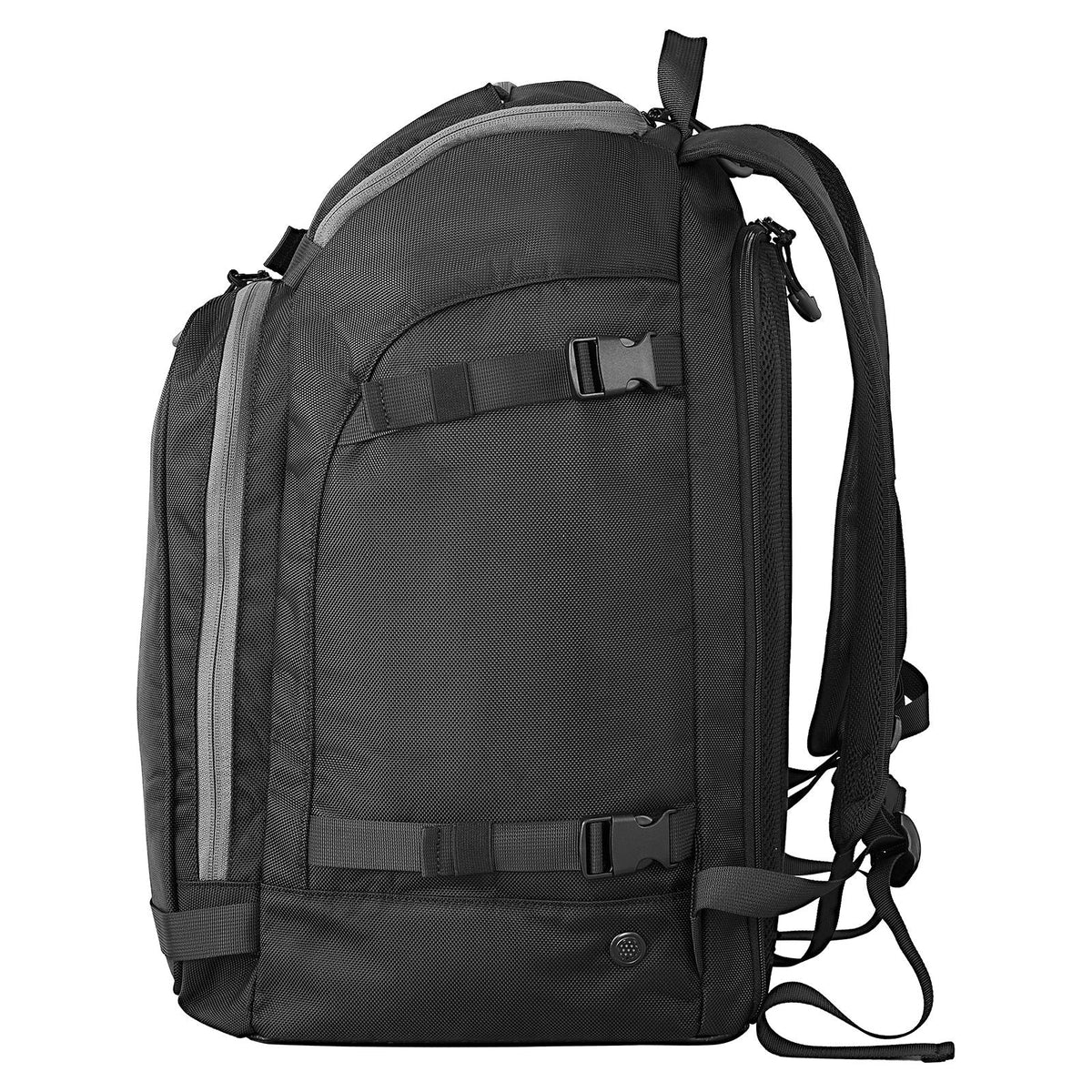 Ski Boot Bag, 55L, Snowboard Boots Travel Backpack for Men Women, with Waterproof Exterior & Bottom, Durable 1680D Oxford, Bag for Skis, Snowboard, Helmet, Goggles, Gloves, Accessories (Black)