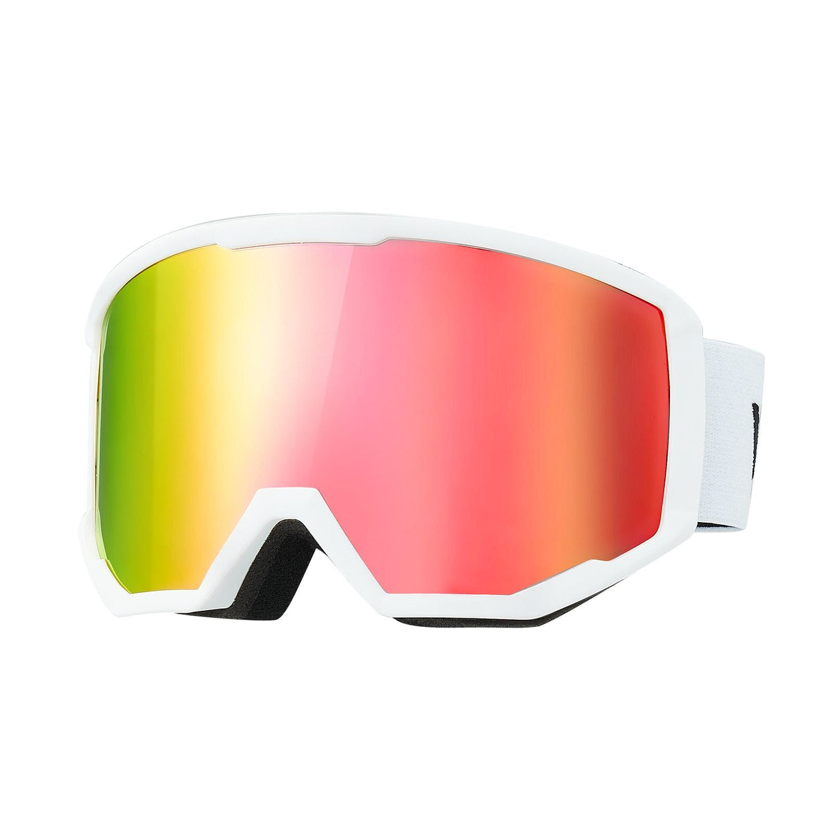 Ski Goggles, Cylindrical Lens with Pink Revo Coating, OTG Anti fog Snow Goggles for Men Women Youth, TPU Frame & Ventilation Structure, Suitable for Skiing, Skating, Snowboarding, Cycling