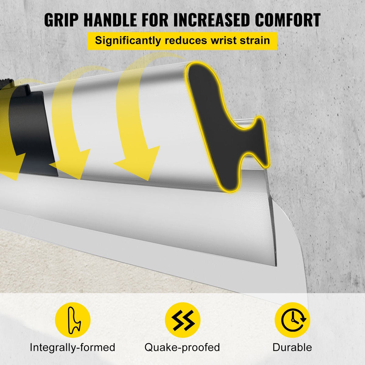 Skimming Blade Set,25+40+60 cm Blades + 35"-78" Extension Handle, European Stainless Steel Construction Knife, Aluminum Blade Profile Smoothing Knockdown Spatula for Gyprock/Drywall/Wall-Boa