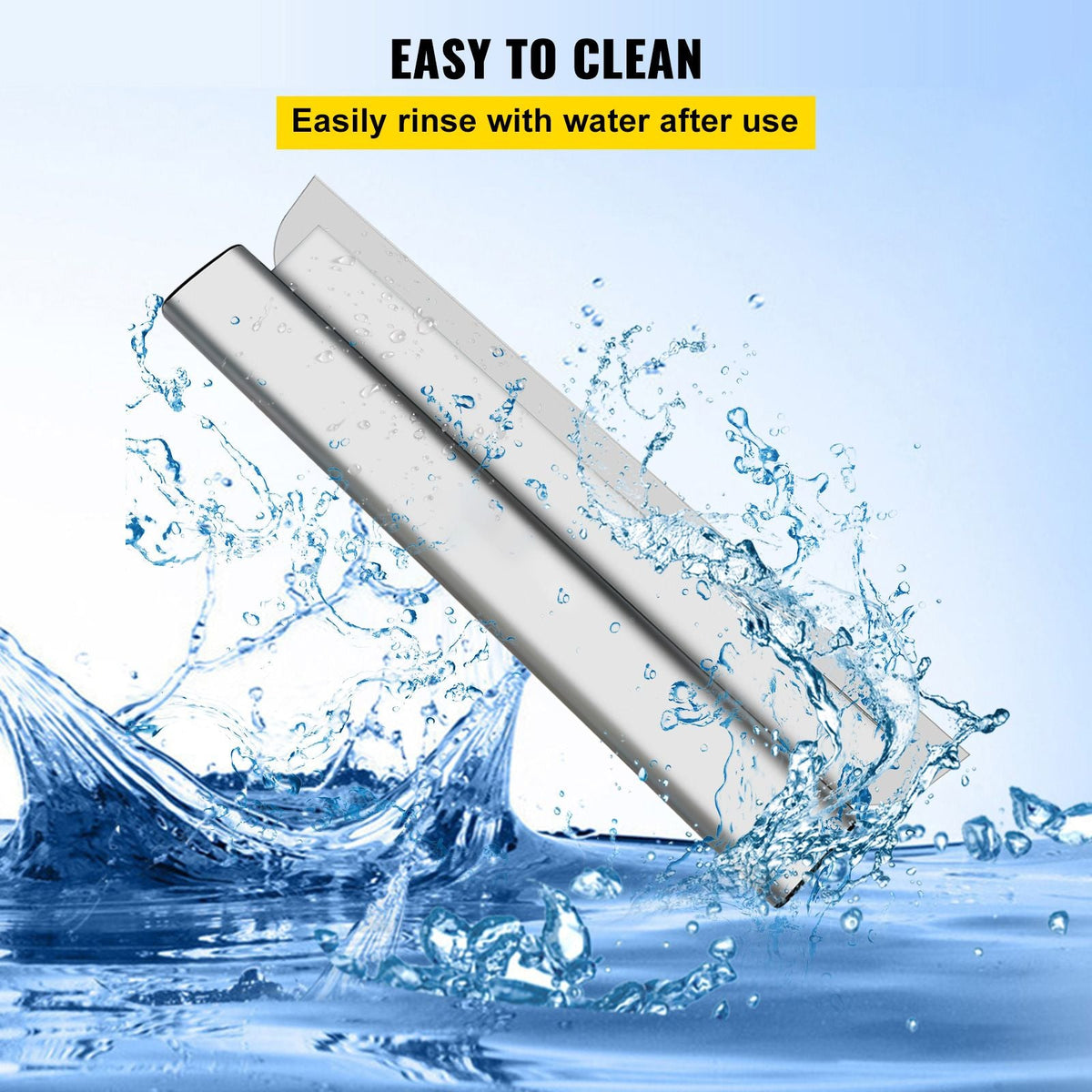 Skimming Blade,24 inch Smoothing Knife, European Stainless Steel Construction Knife, Aluminum Blade Profile Smoothing Knockdown Spatula for Gyprock/Drywall/Wall-Board