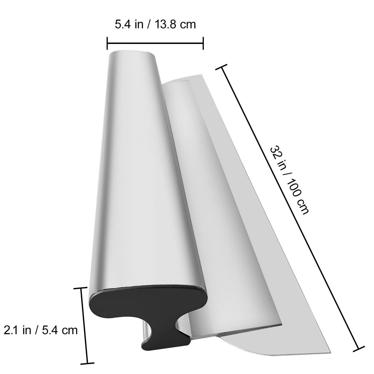 Skimming Blade,32 inch Smoothing Knife, European Stainless Steel Construction Knife, Aluminum Blade Profile Smoothing Knockdown Spatula for Gyprock/Drywall/Wall-Board