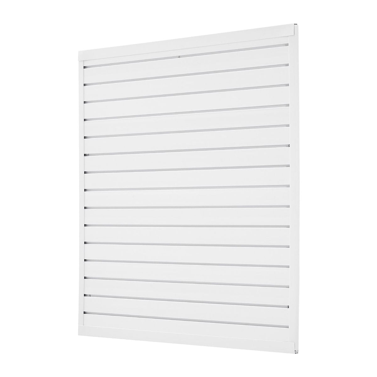 Slat Wall Paneling, 4 x 4 ft, PVC Garage Slatwall with Modular Design, White Slat Wall Easy-to-Install Adjustable Slatwall Panel with Coupling Structure & DIY Cutting, Fits for Storage & Display