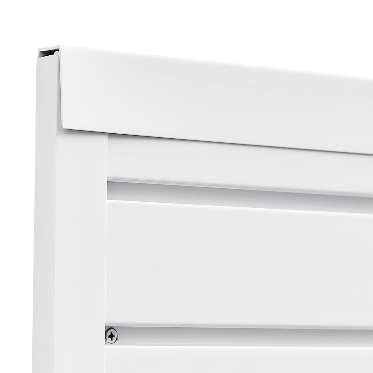 Slat Wall Paneling, 4 x 4 ft, PVC Garage Slatwall with Modular Design, White Slat Wall Easy-to-Install Adjustable Slatwall Panel with Coupling Structure & DIY Cutting, Fits for Storage & Display