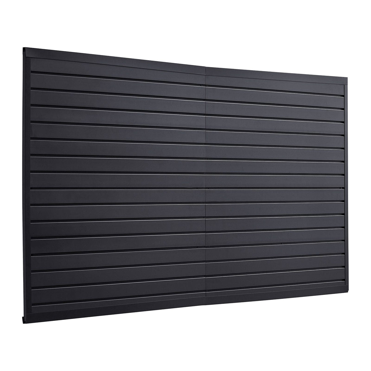 Slat Wall Paneling, 8 x 4 ft, PVC Garage Slatwall with Modular Design, Black Slat Wall Easy-to-Install Adjustable Slatwall Panel with Coupling Structure & DIY Cutting, Fits for Storage & Display