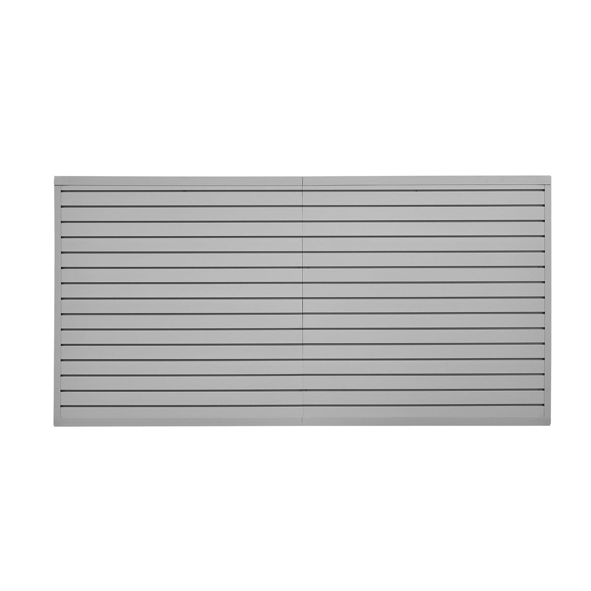 Slat Wall Paneling, 8 x 4 ft, PVC Garage Slatwall with Modular Design, Grey Slat Wall Easy-to-Install Adjustable Slatwall Panel with Coupling Structure & DIY Cutting, Fits for Storage & Display
