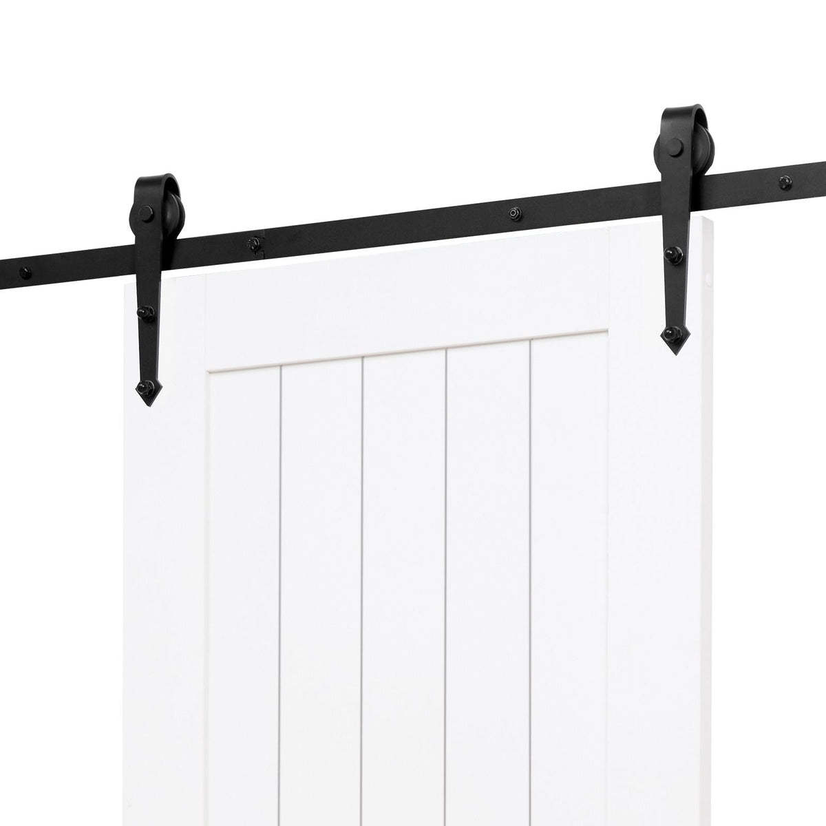 Sliding Barn Door, 30 x 84 inch, High-Strength MDF Panel, Barn Door with Hardware Kit, Water-Proof PVC Surface, Easy to Install, H-Frame, Smoothly and Quietly Sliding for Living Room, Bathroom