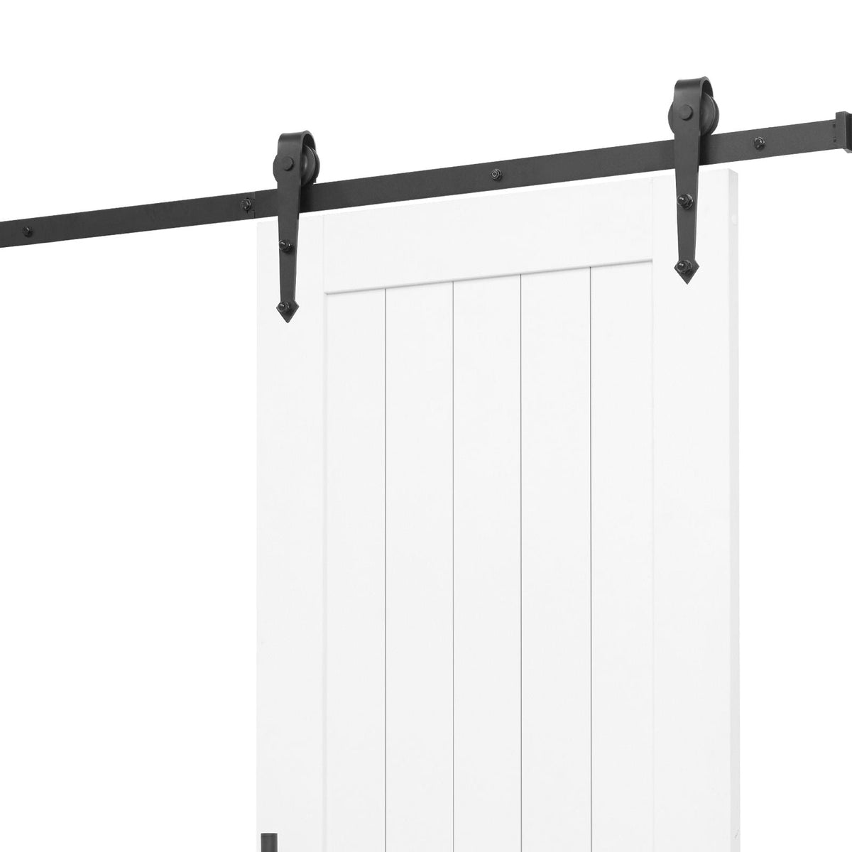 Sliding Barn Door, 36 x 84 inch, High-Strength MDF Panel, Barn Door with Hardware Kit, Water-Proof PVC Surface, Easy to Install, H-Frame, Smoothly and Quietly Sliding for Living Room, Bathroom