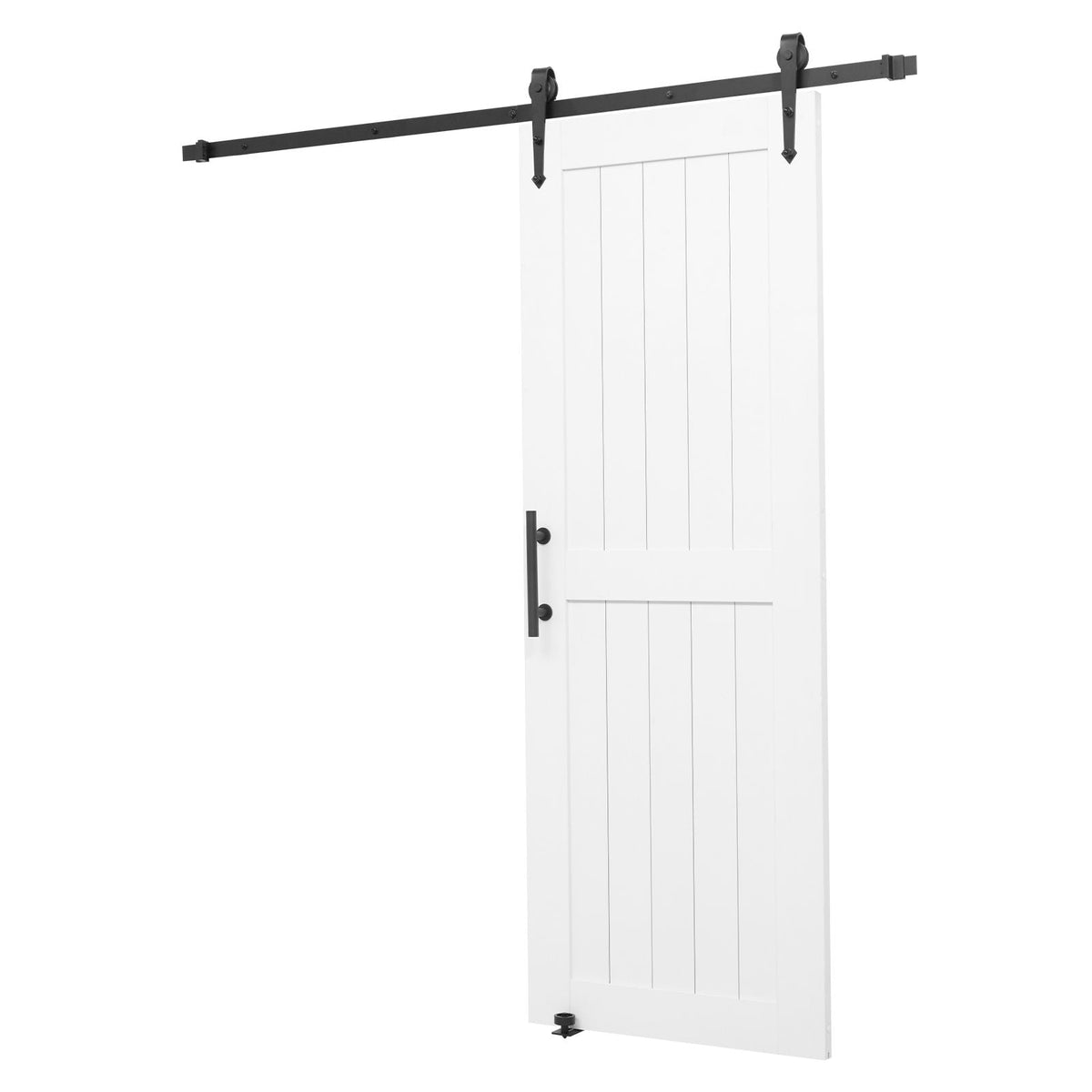 Sliding Barn Door, 36 x 84 inch, High-Strength MDF Panel, Barn Door with Hardware Kit, Water-Proof PVC Surface, Easy to Install, H-Frame, Smoothly and Quietly Sliding for Living Room, Bathroom