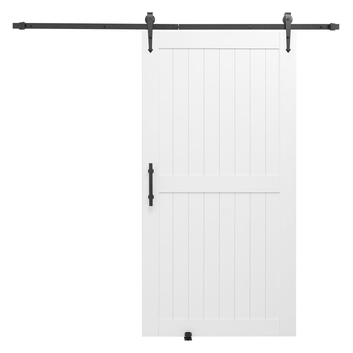 Sliding Barn Door, 42 x 84 inch, High-Strength MDF Panel, Barn Door with Hardware Kit, Water-Proof PVC Surface, Easy to Install, H-Frame, Smoothly and Quietly Sliding for Living Room, Bathroom