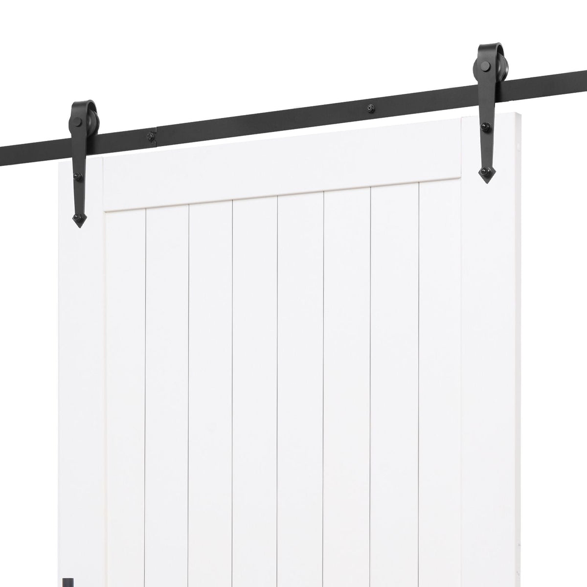 Sliding Barn Door, 42 x 84 inch, High-Strength MDF Panel, Barn Door with Hardware Kit, Water-Proof PVC Surface, Easy to Install, H-Frame, Smoothly and Quietly Sliding for Living Room, Bathroom