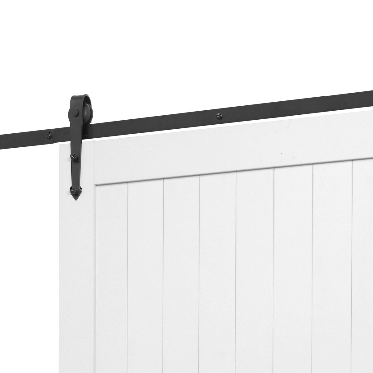 Sliding Barn Door, 48 x 84 inch, High-Strength MDF Panel, Barn Door with Hardware Kit, Water-Proof PVC Surface, Easy to Install, H-Frame, Smoothly and Quietly Sliding for Living Room, Bathroom