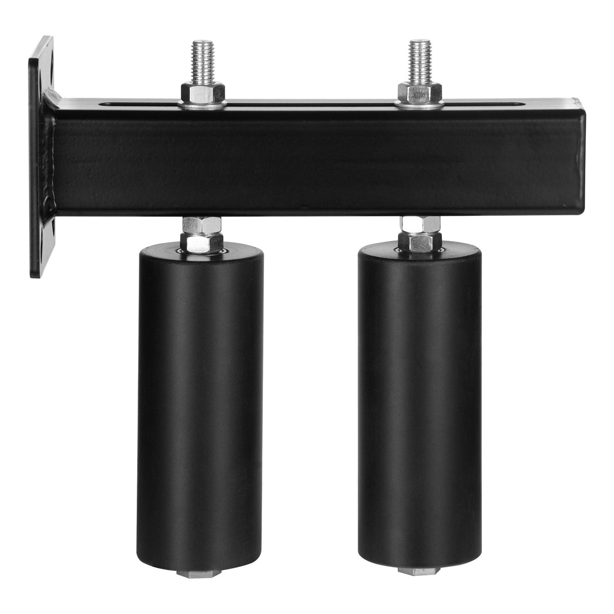 Sliding Gate Kit, 6' Rolling Gate Hardware Kit with T-Bracket, Universal Adjustable Sliding Gate Rollers, Heavy Duty Black Sliding Gate Guide Roller for Sliding Gates and Rolling Door