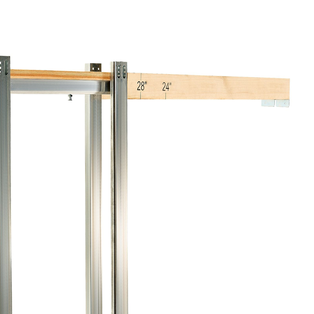 Sliding Pocket Door, 36" x 80", 5-Lite Frosted Glass Single Sliding Door with Hardware Kit, Sturdy Solid Wood & MDF Pocket Doors Slab with Waterproof Surface for Bedroom Kitchen Study Room