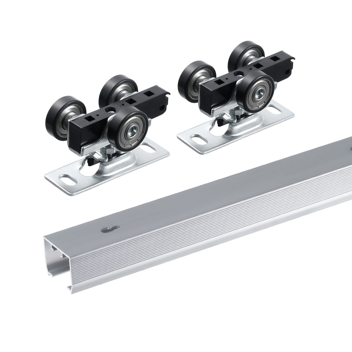Sliding Pocket Door Hardware Track Kit, 5.73 ft Heavy Duty Pocket Door Hardware Kit, Commercial Grade Pocket Door Hardware and Track Set for 24"-36" Wide Single Door