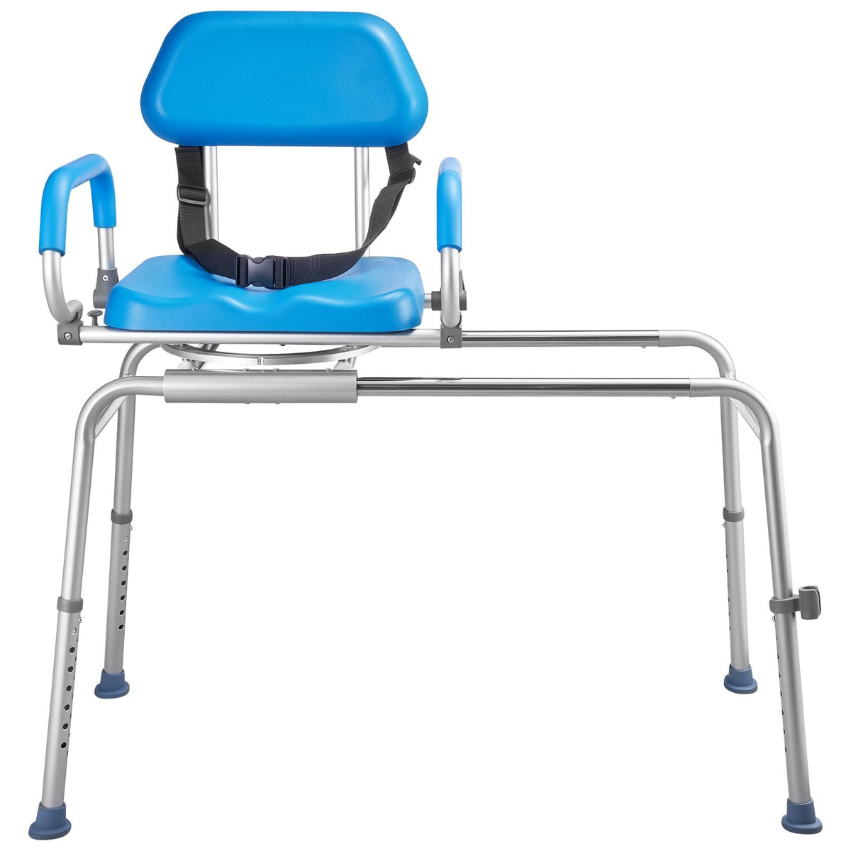 Sliding Shower Chair, 330 lbs Tub Transfer Bench for Bathtub with Swivel Seat, Padded Shower Bench with Pivoting Arms and Backrest, Height Adjustable for Handicap, Seniors, Elderly and Disabled