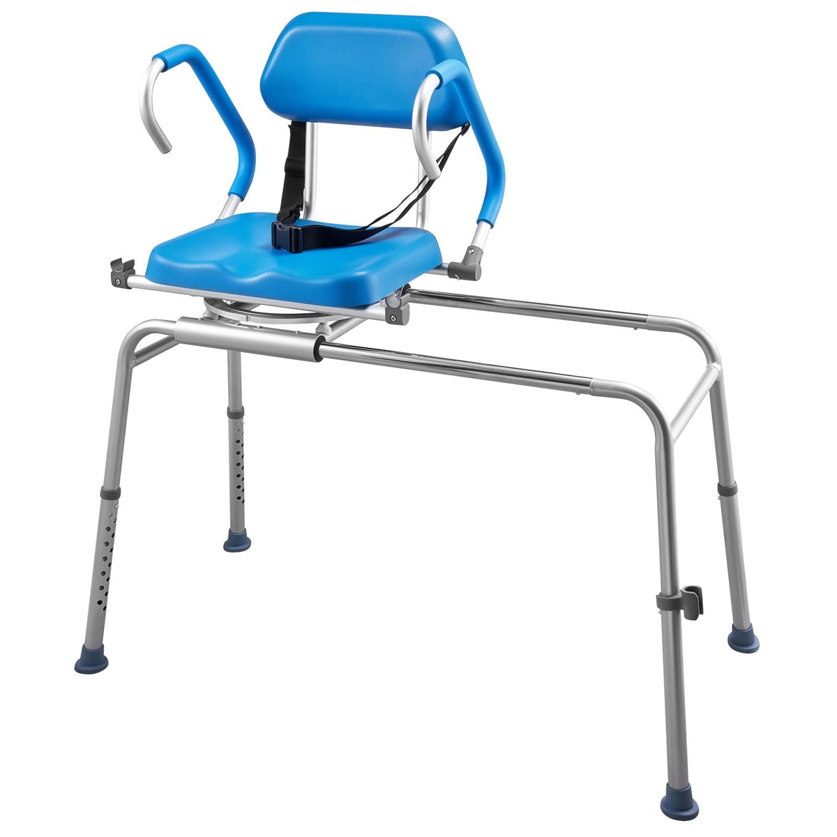 Sliding Shower Chair, 330 lbs Tub Transfer Bench for Bathtub with Swivel Seat, Padded Shower Bench with Pivoting Arms and Backrest, Height Adjustable for Handicap, Seniors, Elderly and Disabled