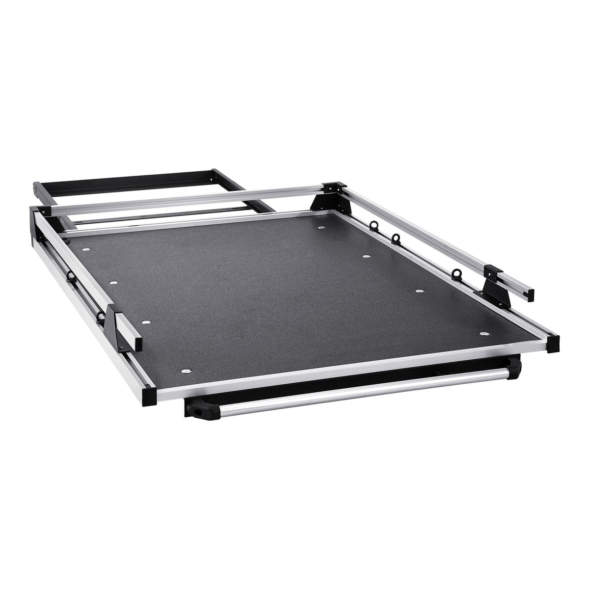 Sliding Truck Bed Organizer, 58 x 41-Inch Heavy Duty Truck Bed Storage Drawer with 1000 lbs Capacity, Features 6 Movable Rings for Securing, 2-Postion Slide out Tray for Pickup Trucks, Black