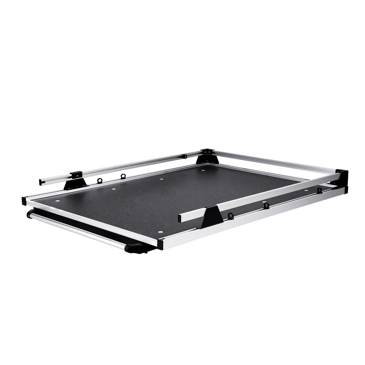 Sliding Truck Bed Organizer, 58 x 41-Inch Heavy Duty Truck Bed Storage Drawer with 1000 lbs Capacity, Features 6 Movable Rings for Securing, 2-Postion Slide out Tray for Pickup Trucks, Black