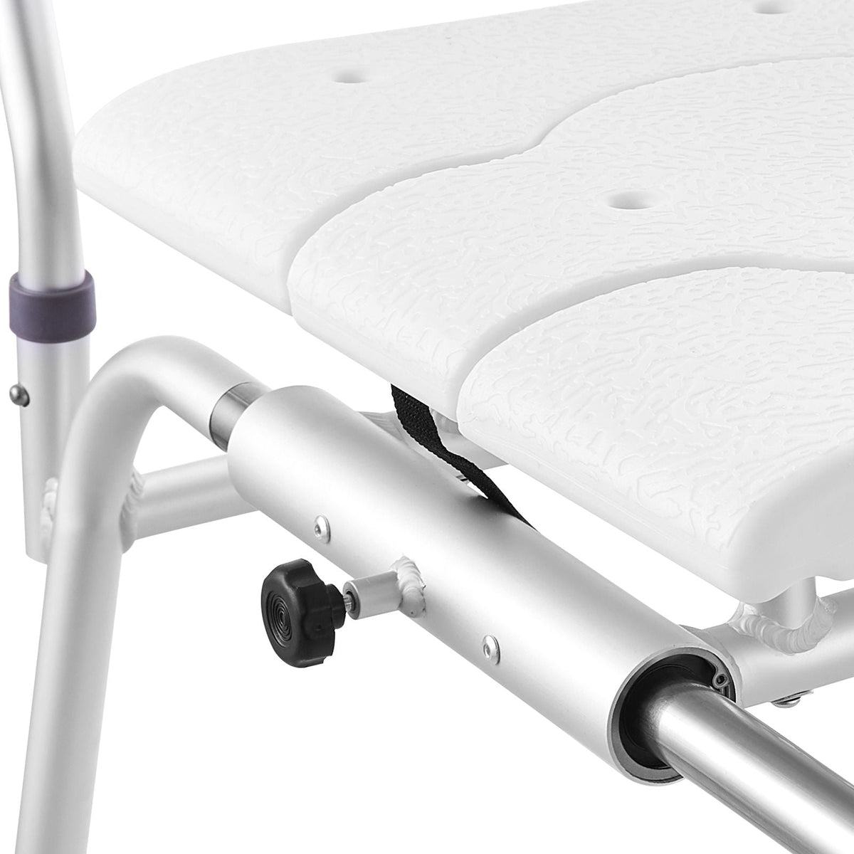 Sliding Tub Transfer Bench, Height Adjustable Bathtub Transfer Bench with Cut-Out Seat, Reversible Backrest & Safety Belt, Non-Slip Shower Chair for Elderly Disabled Handicap, 400LBS Capacity