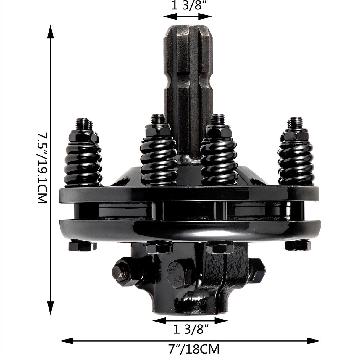 Slip Clutch, 1 3/8\" PTO Slip Clutch, 6 Spline Ends PTO Friction Clutch, Carburized Steel Tractor Slip Clutch, Adjustable Rotary Cutter Slip Clutch, Black PTO Slip Clutch Spline for PTO Shaft