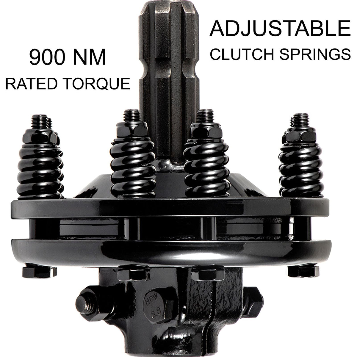Slip Clutch, 1 3/8\" PTO Slip Clutch, 6 Spline Ends PTO Friction Clutch, Carburized Steel Tractor Slip Clutch, Adjustable Rotary Cutter Slip Clutch, Black PTO Slip Clutch Spline for PTO Shaft