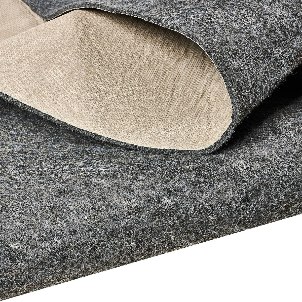 - Slip-Resistant Rug Pad - Protective Cushioning Carpet Pad - 5' x 8' - 1/4"Thick - Dual Surface - Polyester Felt + Latex - Gray - 3-4m² Area Carpet Padding Rug Cushion Safe for All Floors