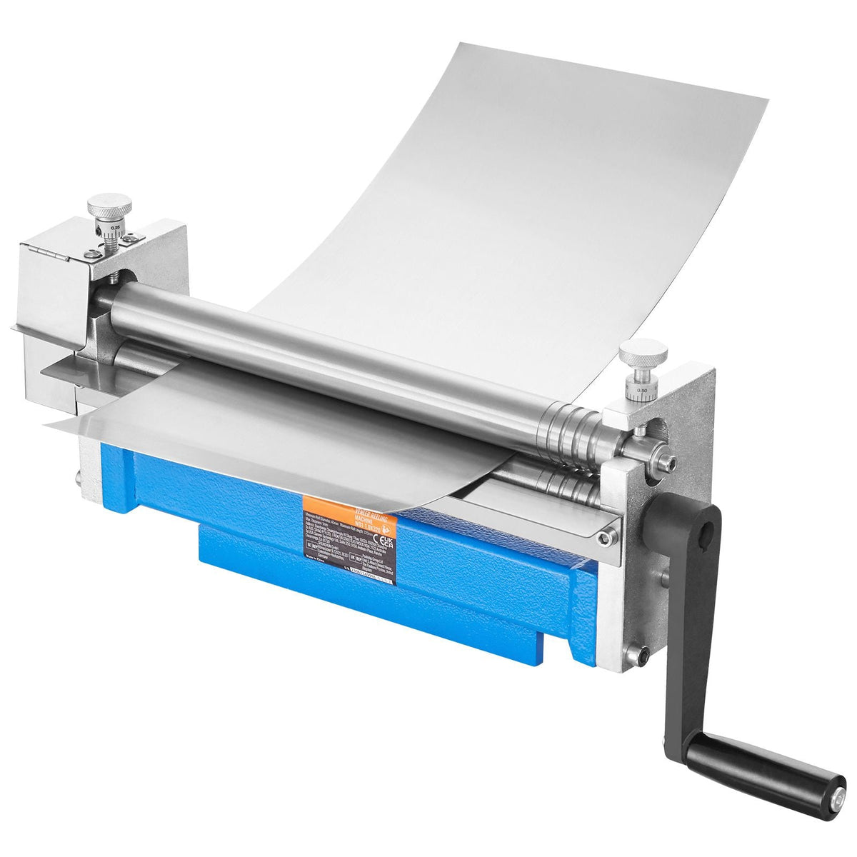 Slip Roll Machine, 12.6 inches Forming Width in 20 Gauge Capacity, Sheet Metal Slip Roller Rolling Bending Machine, with 2 Detachable Rollers for Low Carbon Steel Copper Aluminum Alloy Sheet