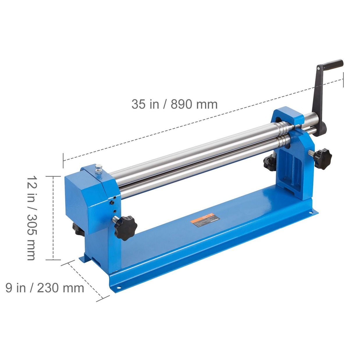 Slip Roll Machine, 24 inches Forming Width in 16 Gauge Capacity, Sheet Metal Slip Roller Rolling Bending Machine, with 2 Detachable Rollers for Low Carbon Steel Copper Sheet Aluminum Alloy Sheet