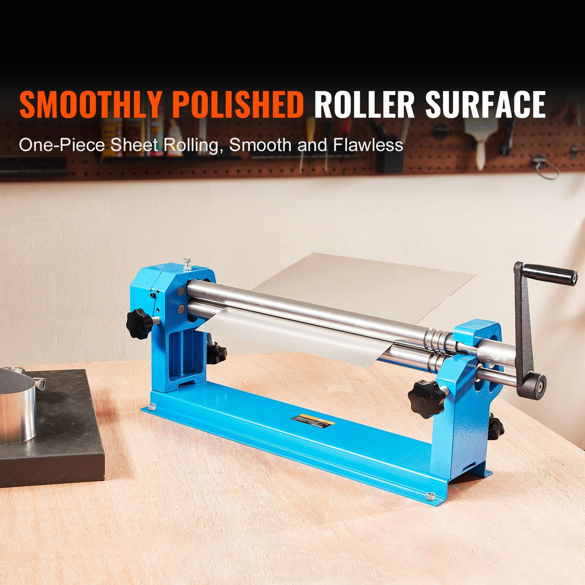 Slip Roll Machine, 24 inches Forming Width in 16 Gauge Capacity, Sheet Metal Slip Roller Rolling Bending Machine, with 2 Detachable Rollers for Low Carbon Steel Copper Sheet Aluminum Alloy Sheet
