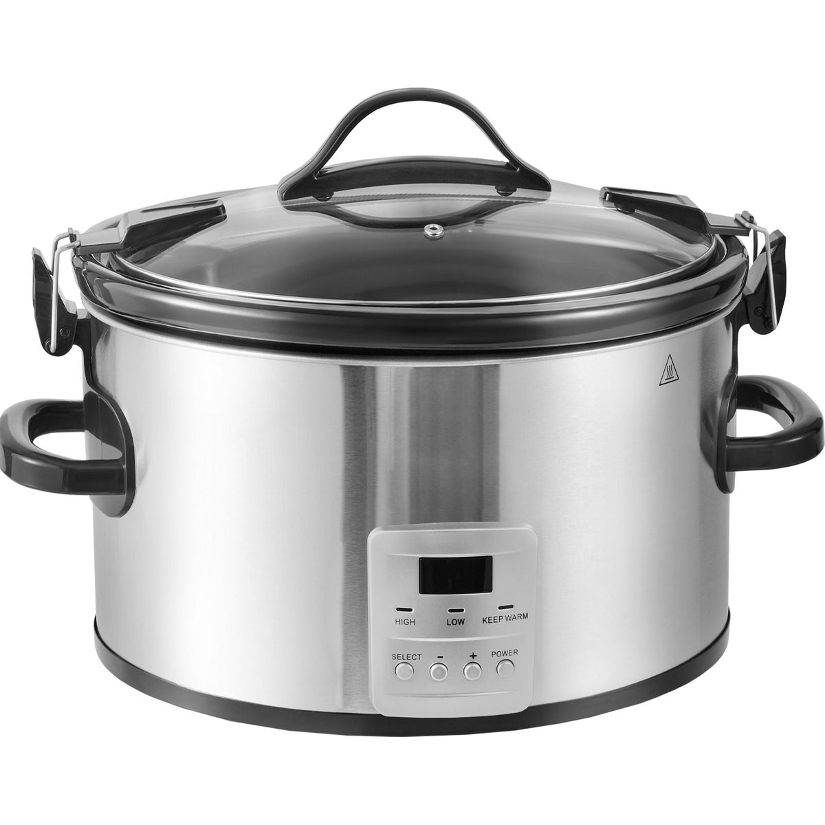 Slow Cooker, 8QT 320W Electric Slow Cooker Pot with 3-Level Heat Settings, Digital Slow Cookers with 20 Hours Max Timer, Locking Lid, Ceramic Inner Pot for Home/Commercial Use