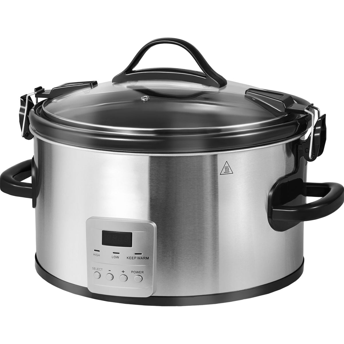 Slow Cooker, 8QT 320W Electric Slow Cooker Pot with 3-Level Heat Settings, Digital Slow Cookers with 20 Hours Max Timer, Locking Lid, Ceramic Inner Pot for Home/Commercial Use