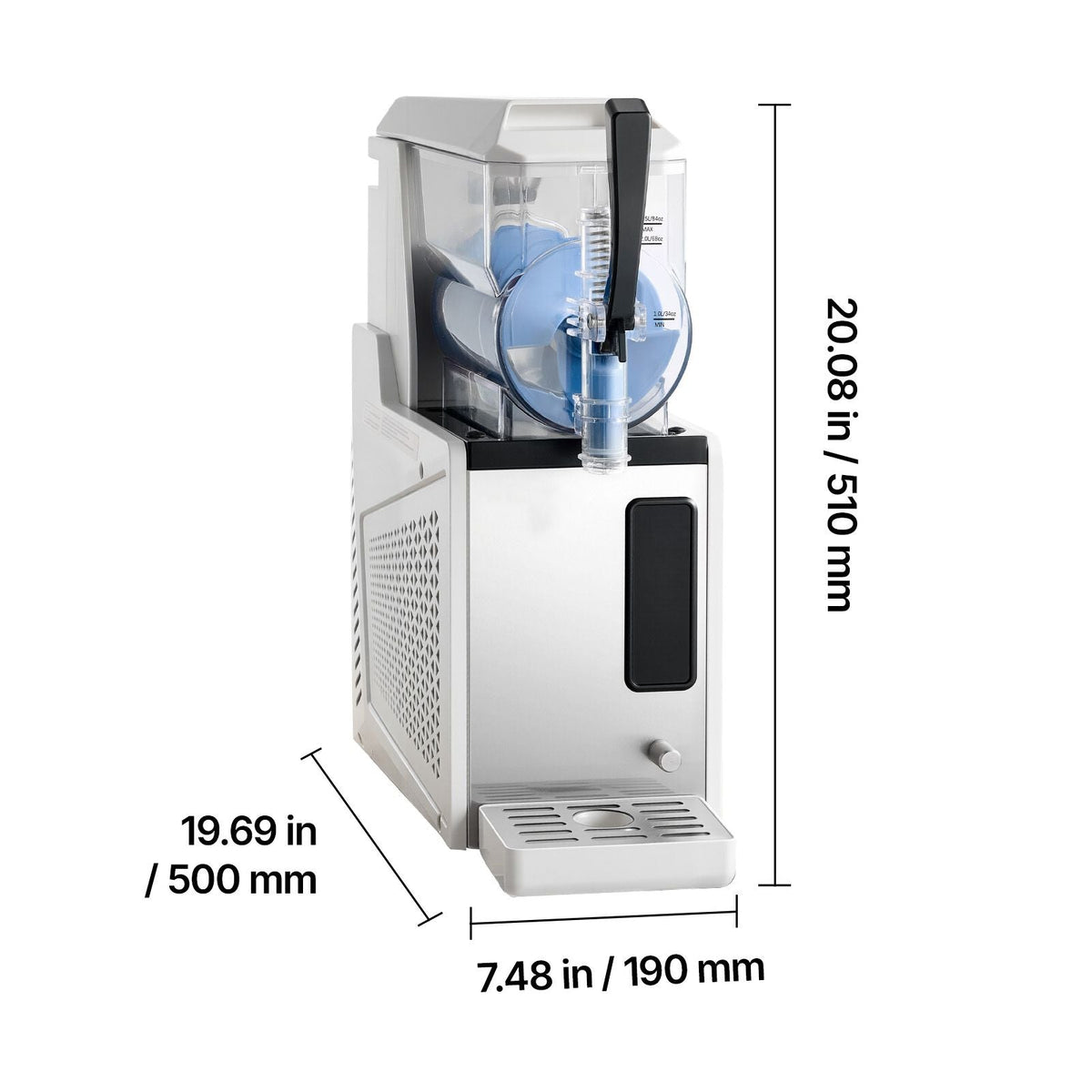 Slushie Machine, 3L/100oz No Ice Needed Slushy Machine for Home, Frozen Drink Maker with Single Tank, Margarita Machine with Self-Cleaning, for Frozen Margaritas, Frappés, Milkshake & More