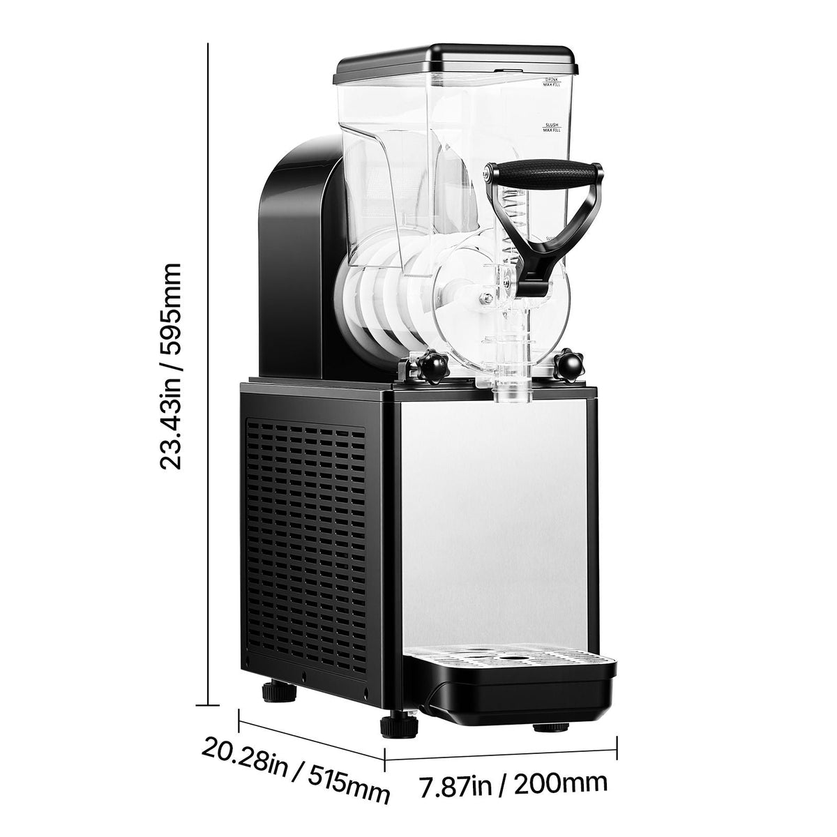 Slushie Machine, 6L/1.6Gal Commercial Slushy Maker, Frozen Drink Maker with Self-Cleaning, Margarita Machine for Restaurants Bars Party for Slushie, Margaritas, Milkshake & More