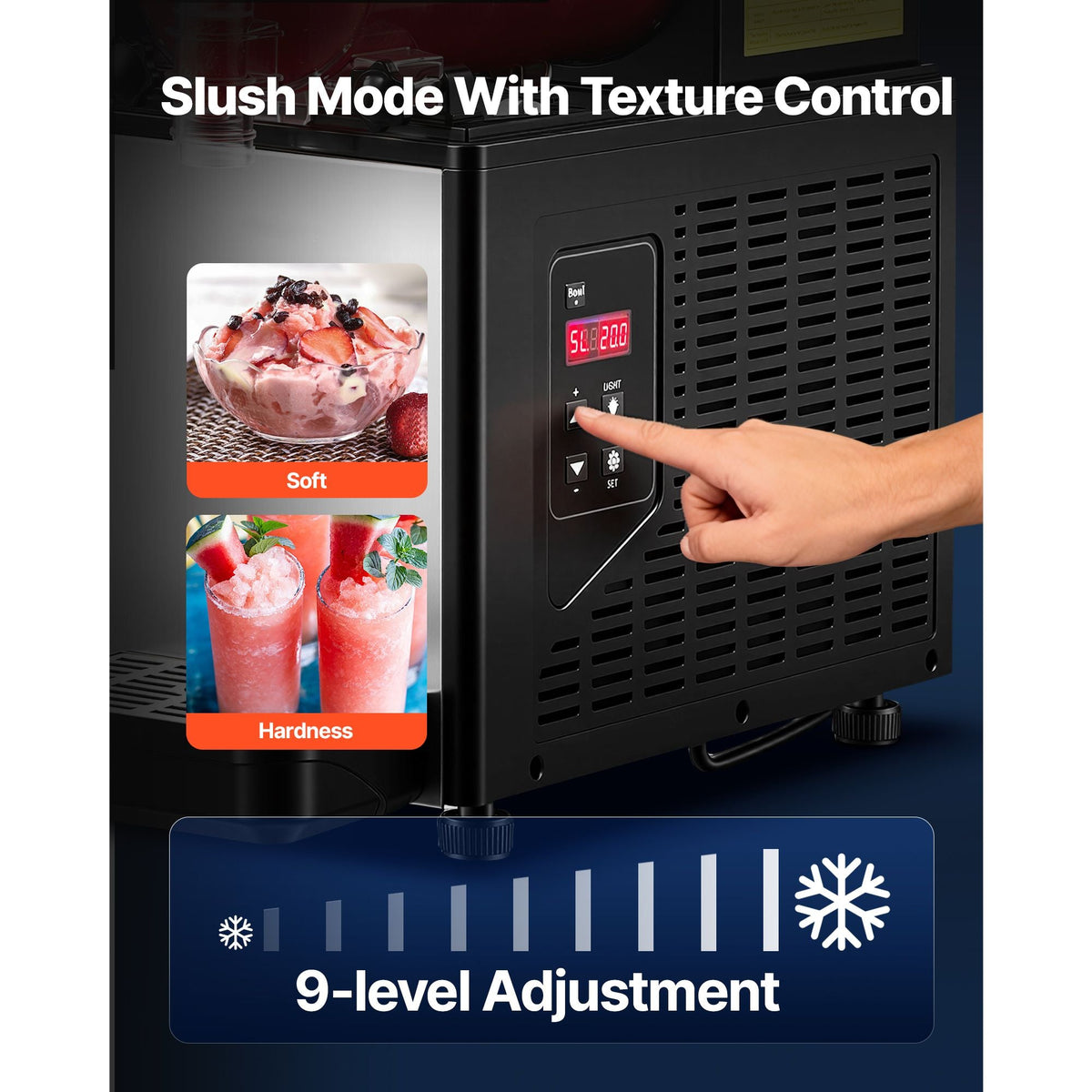 Slushie Machine, 6L/1.6Gal Commercial Slushy Maker, Frozen Drink Maker with Self-Cleaning, Margarita Machine for Restaurants Bars Party for Slushie, Margaritas, Milkshake & More