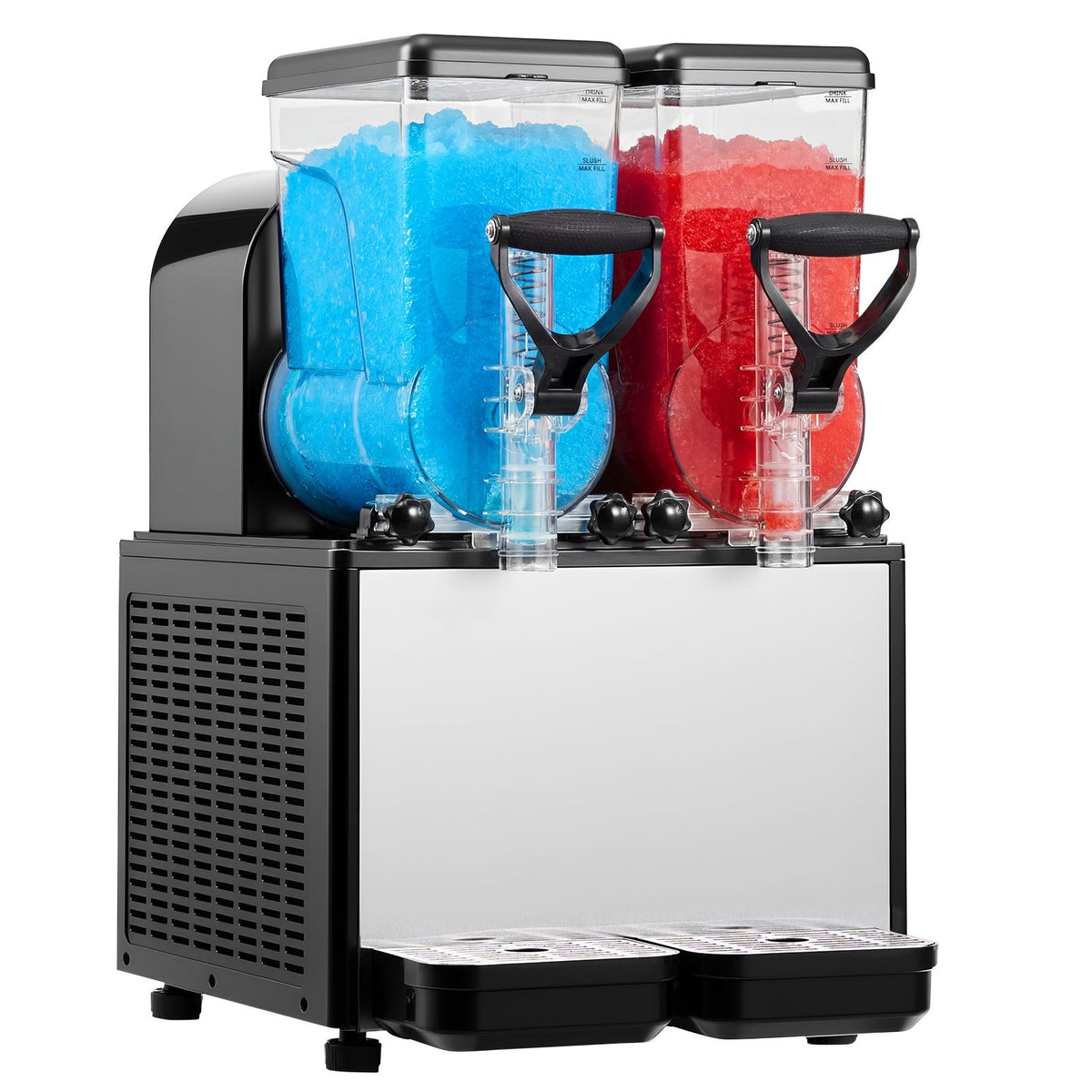 Slushie Machine, 6L/1.6Gal x 2 Tank Commercial Slushy Maker, Frozen Drink Maker with Self-Cleaning, Margarita Machine for Restaurants Bars Party for Slushie, Margaritas, Milkshake & More