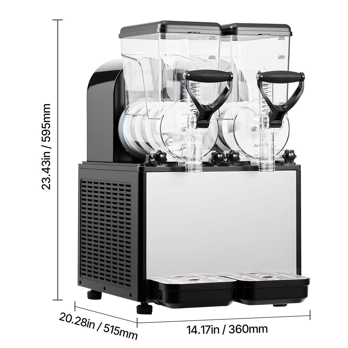 Slushie Machine, 6L/1.6Gal x 2 Tank Commercial Slushy Maker, Frozen Drink Maker with Self-Cleaning, Margarita Machine for Restaurants Bars Party for Slushie, Margaritas, Milkshake & More