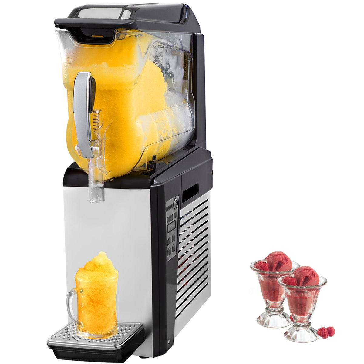 Slushy Machine, 10L 1 Tank Slushie Machine for Home, 600W Commercial Slushy Machine, machine a slush for Frozen Drinks Automatic Clean, Slushy Machine for Home Supermarkets Cafes Restaurants